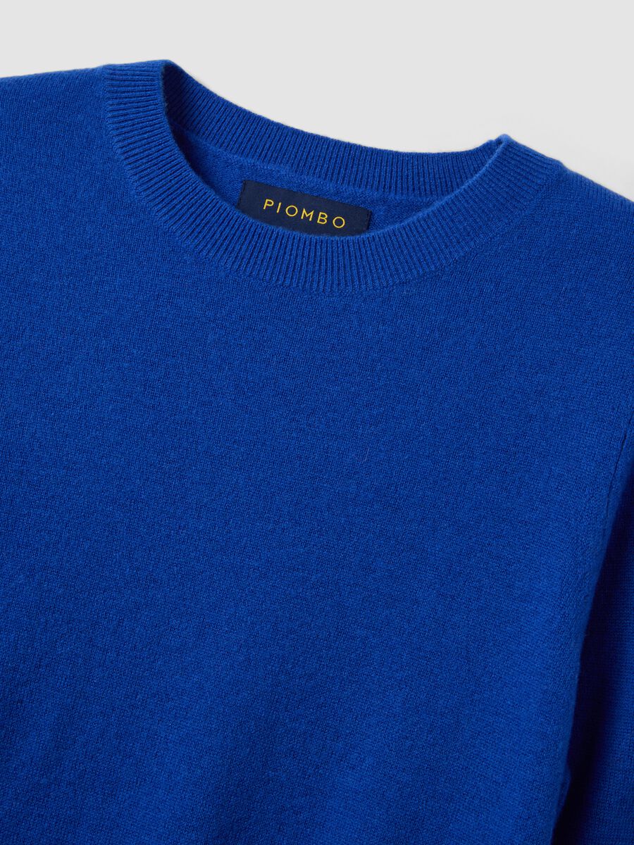 Blue pure wool crew-neck jumper_1