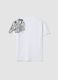 White pure cotton kids' oversized fit t-shirt with snake_4