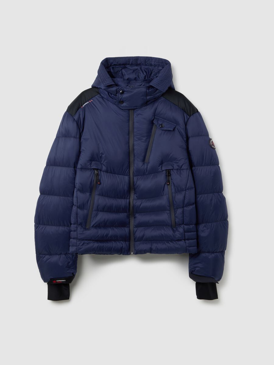 Blue padded jacket regular fit_4
