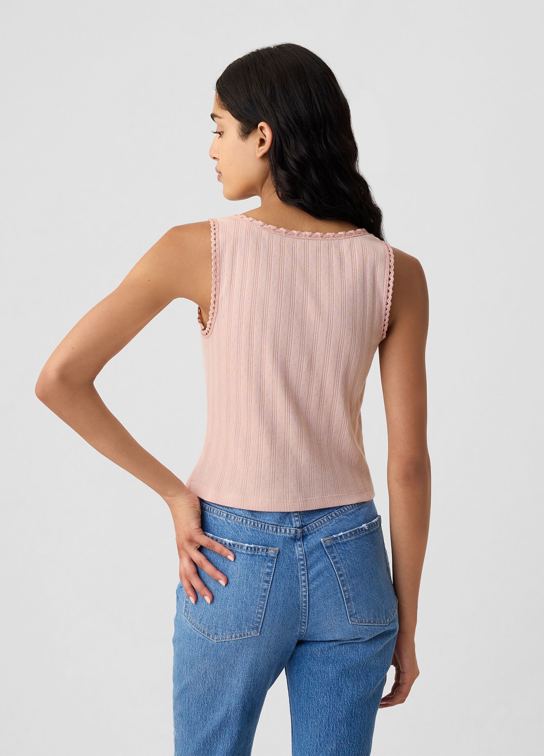 GAP for DÔEN pointelle tank top