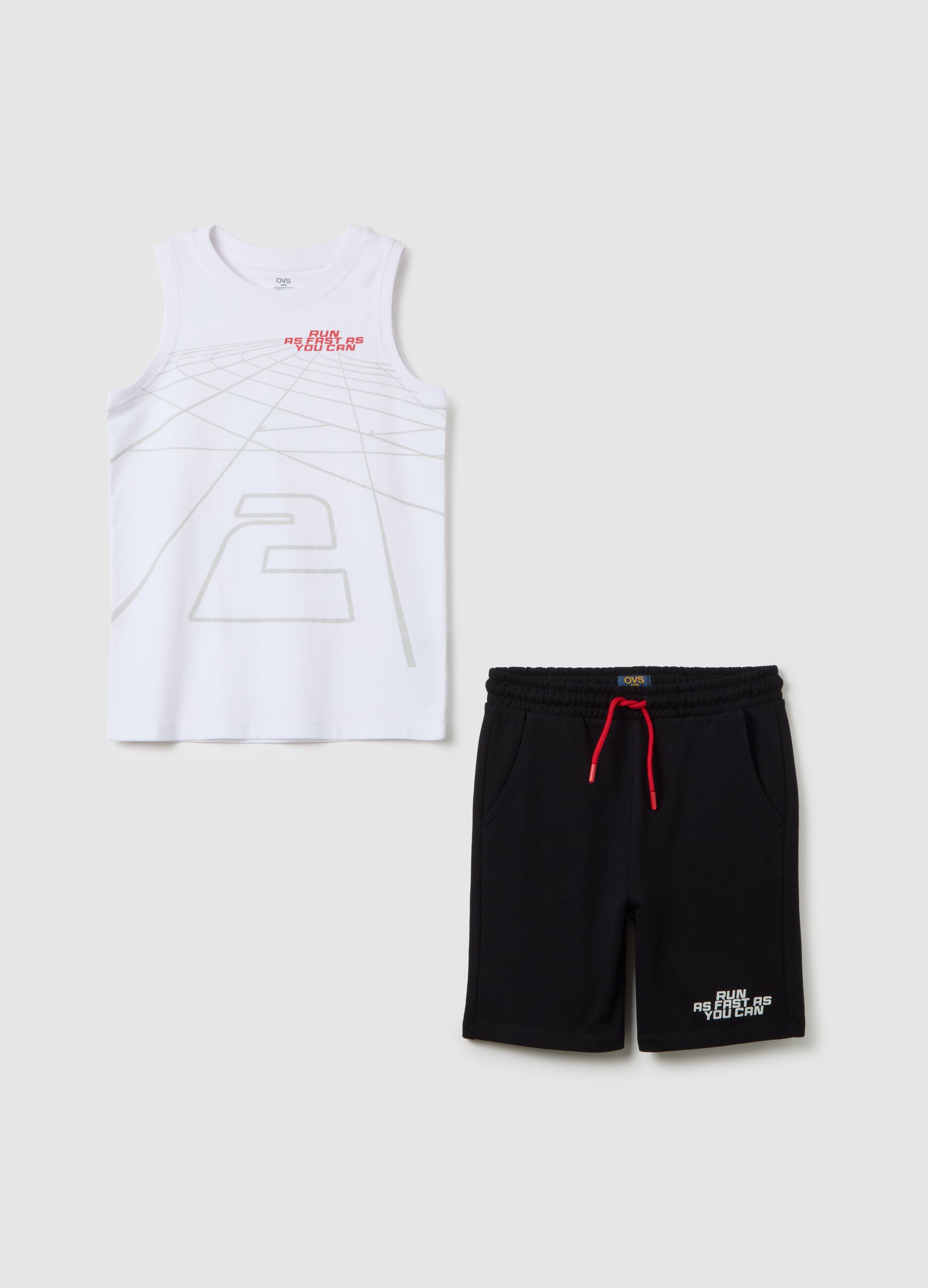 Boys' multicolour pure cotton regular fit sports set