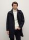 Blue coat with detachable hood regular fit_1