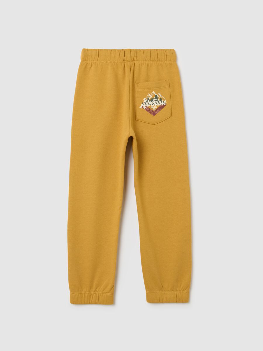 Jogger da bambino in puro cotone gialli jogger_1