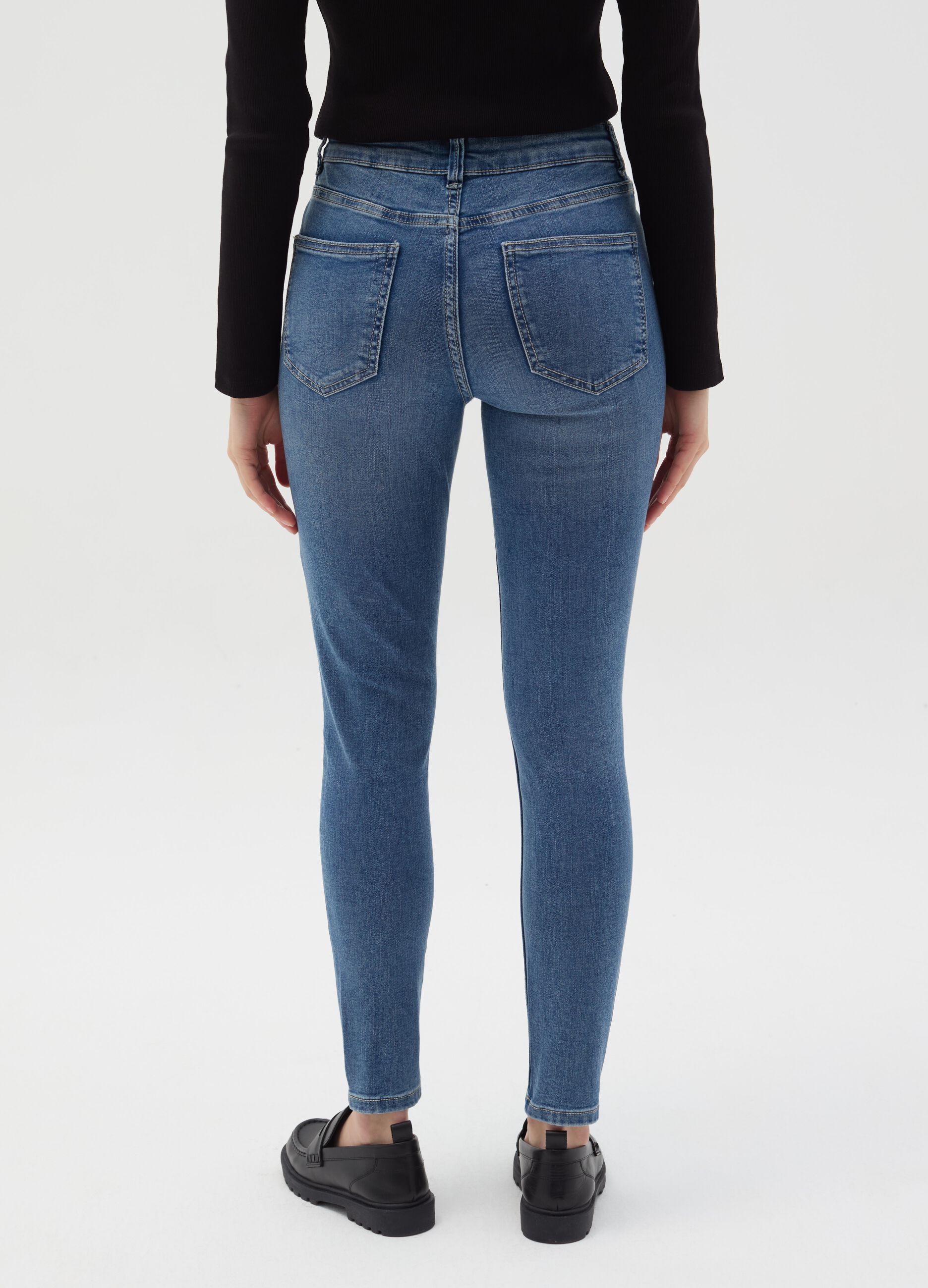 Jeans skinny fit a vita alta