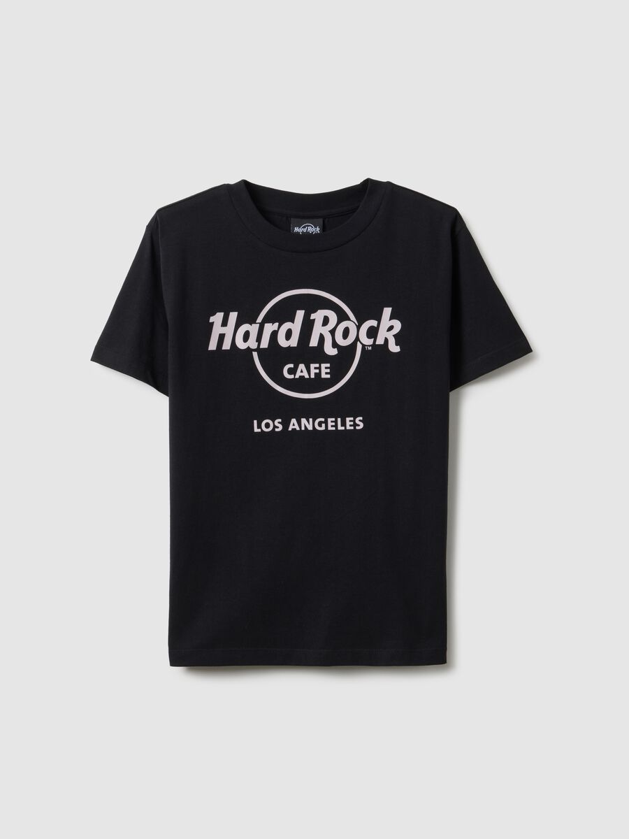 Black pure cotton regular fit T-shirt with Hard Rock Cafe print_4