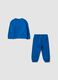 Completo jogging blu in puro cotone con stampa per bimbo_1