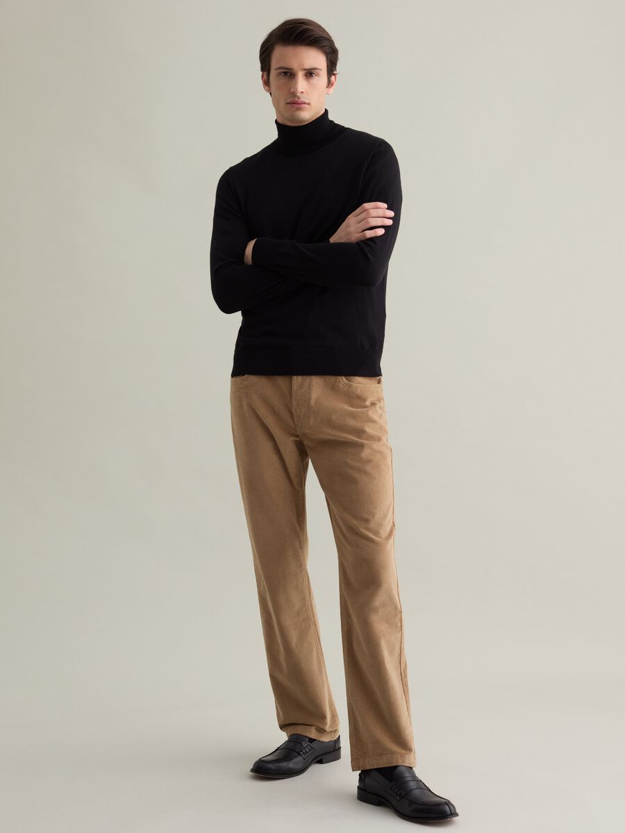 Merino wool pullover with high neck_1