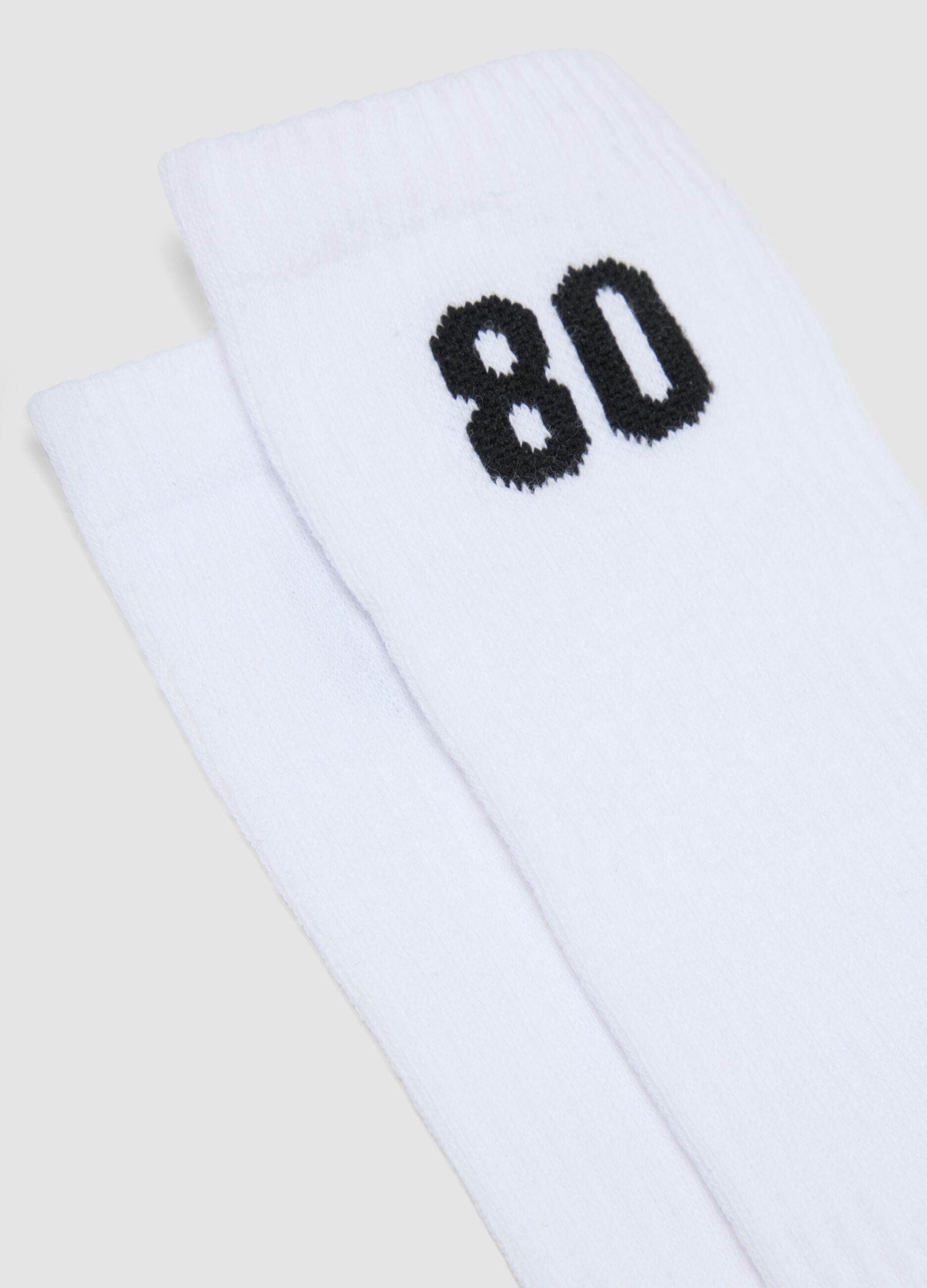3-pack of white sporty socks in stretchy organic cotton