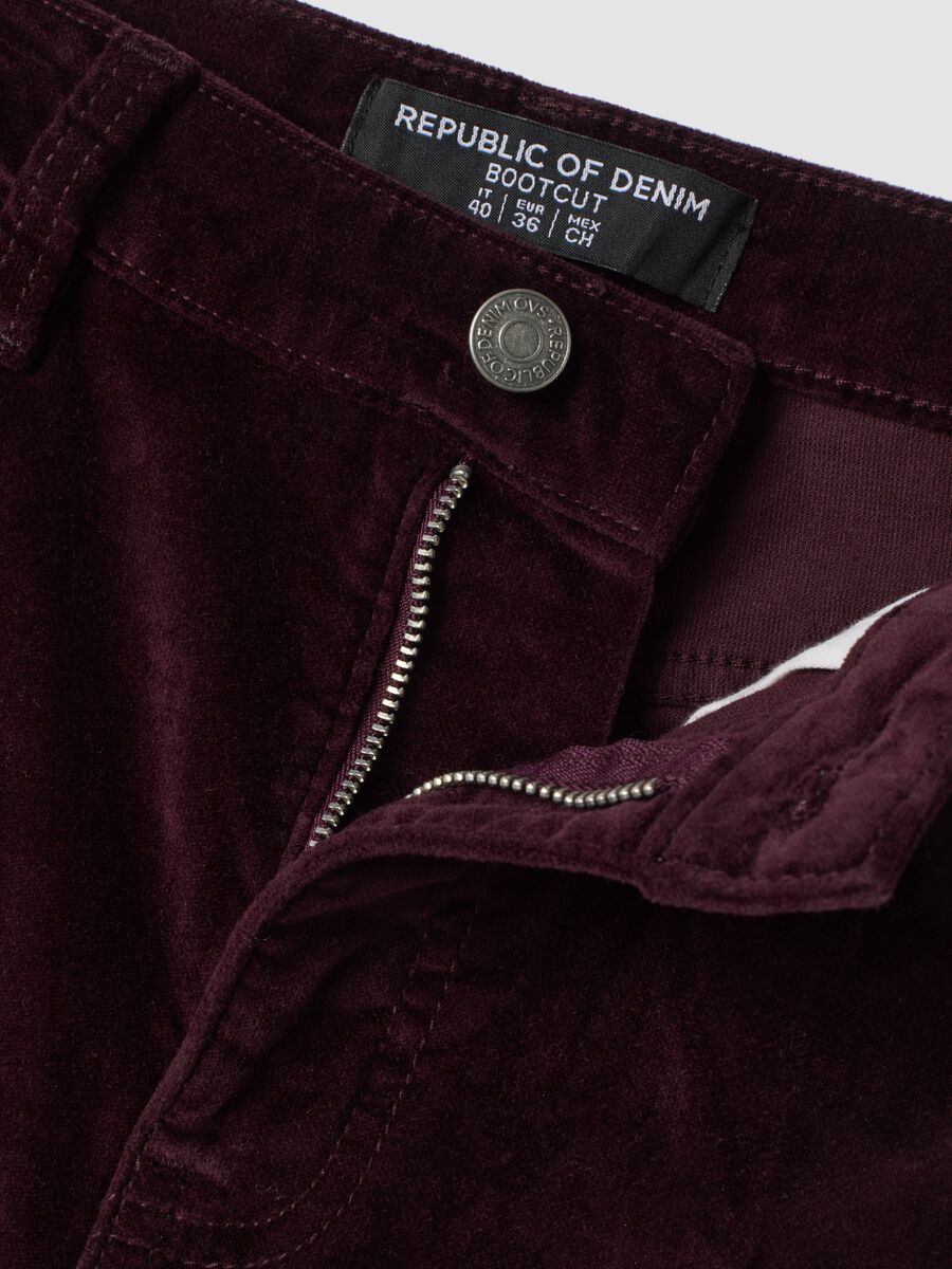 Jeans rossi bootcut in cotone elasticizzato_1