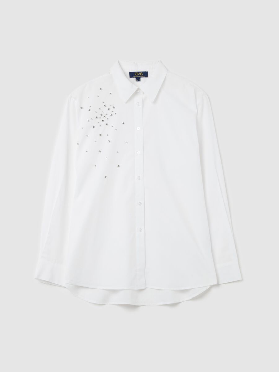 Cotton shirt with diamantés_4