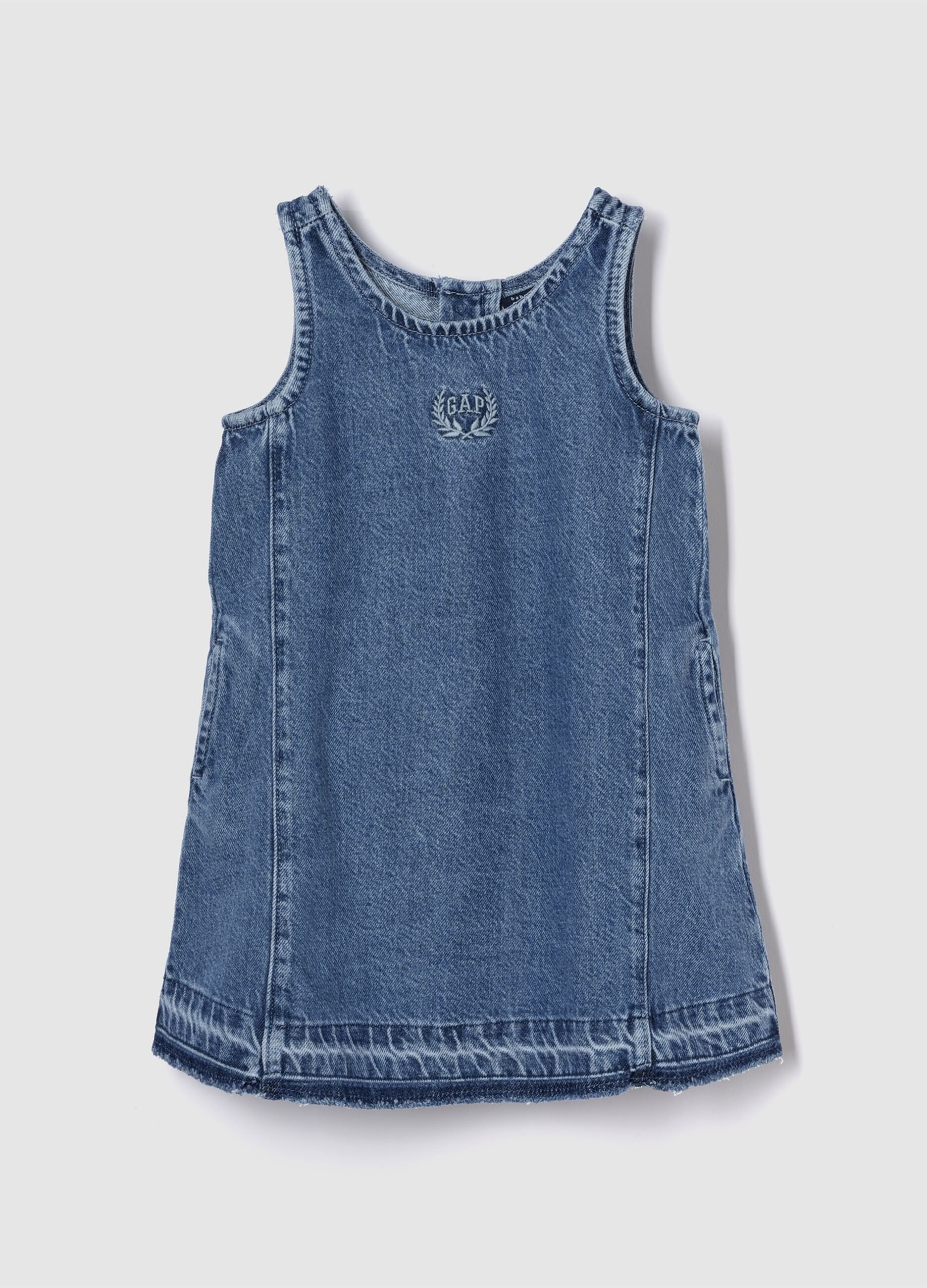 Sleeveless denim dress