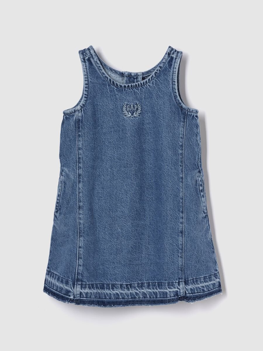 Sleeveless denim dress_0
