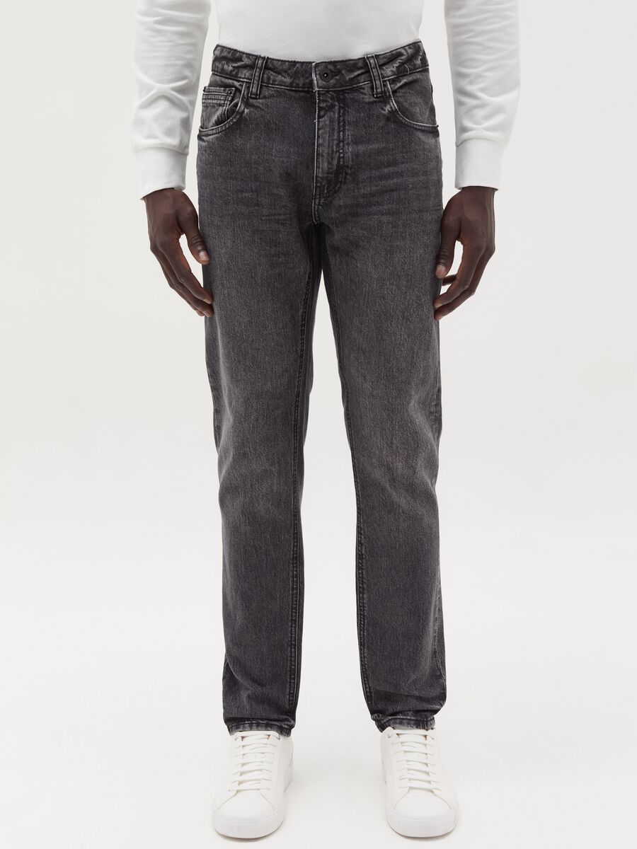 Jeans slim fit acid wash con scoloriture_1