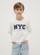 Boys' white pure cotton regular fit t-shirt with print_0
