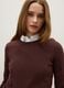 Maglione in pura lana marrone regular fit_0
