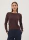 Maglia marrone in misto viscosa girocollo_0