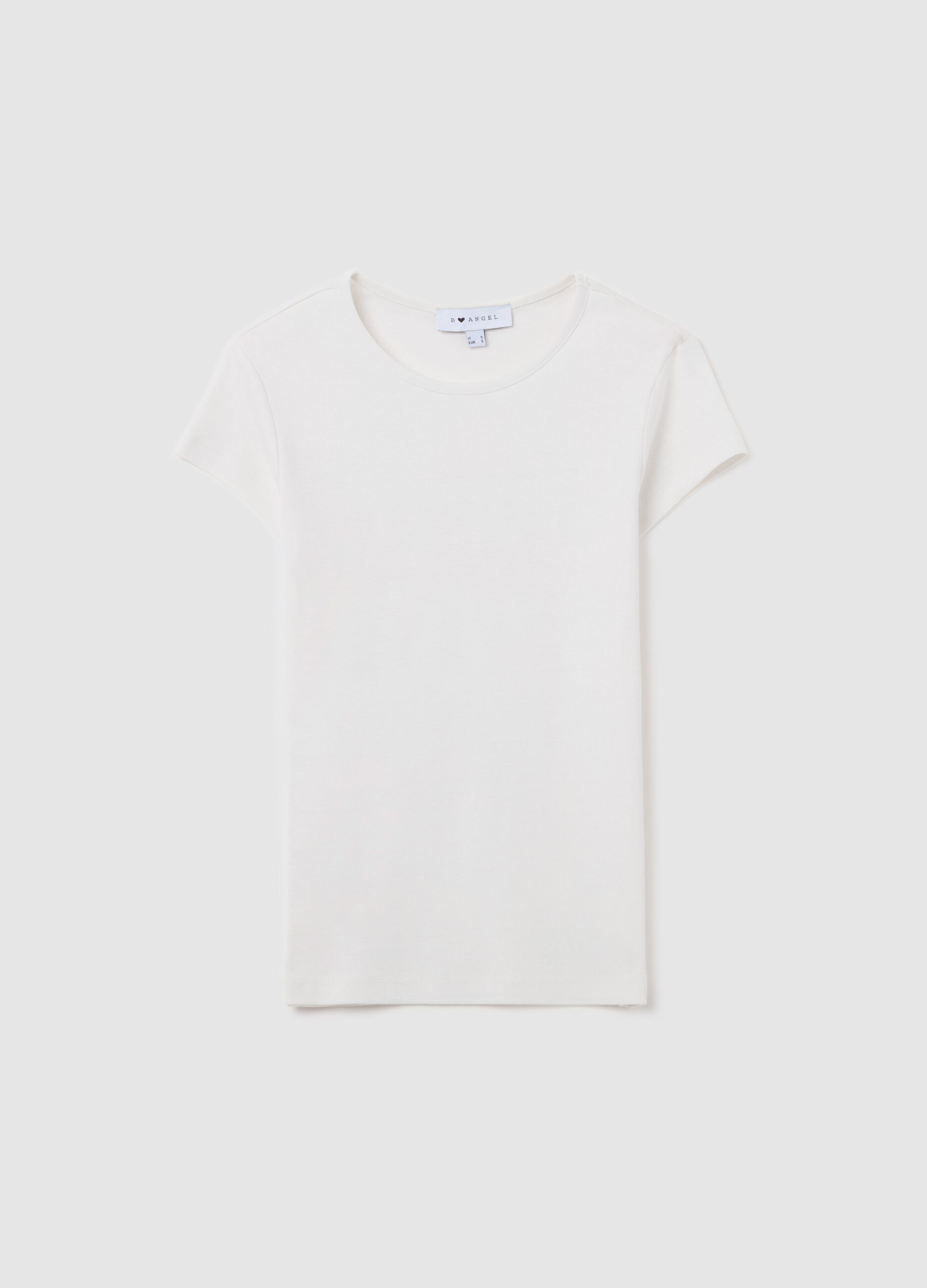 Solid colour cotton T-shirt