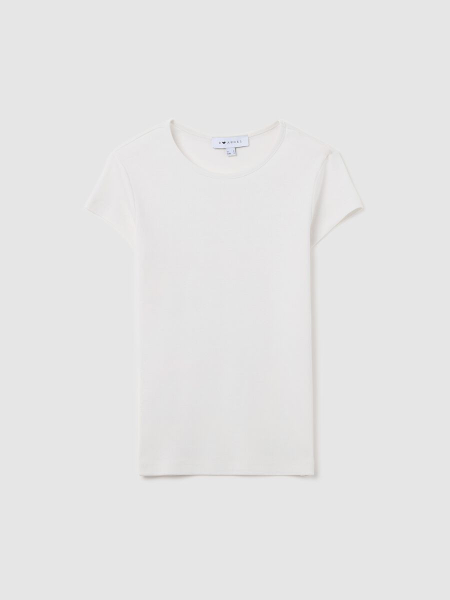 Solid colour cotton T-shirt_4