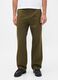 Green regular cotton trousers_1