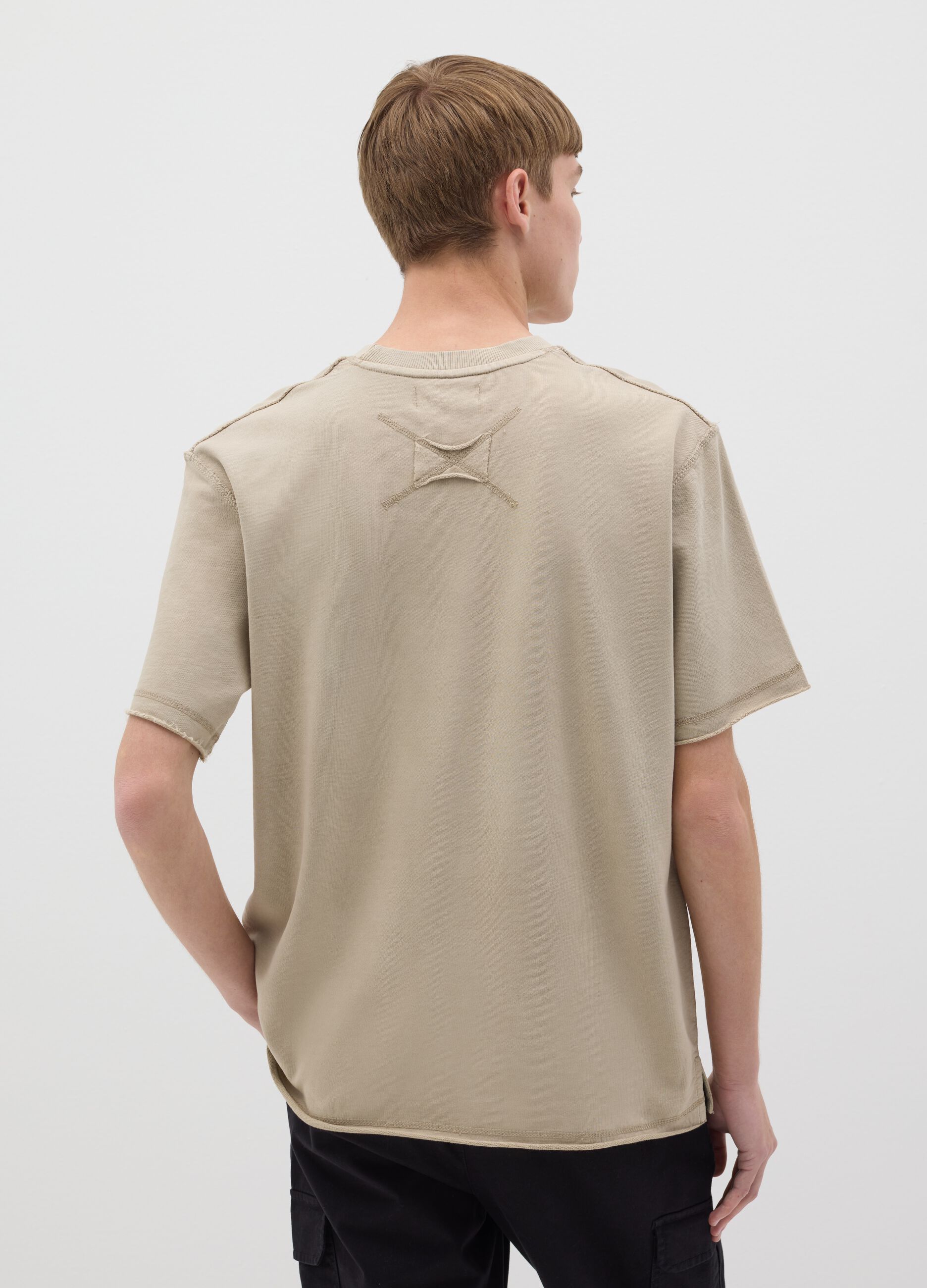 Beige cotton t-shirt