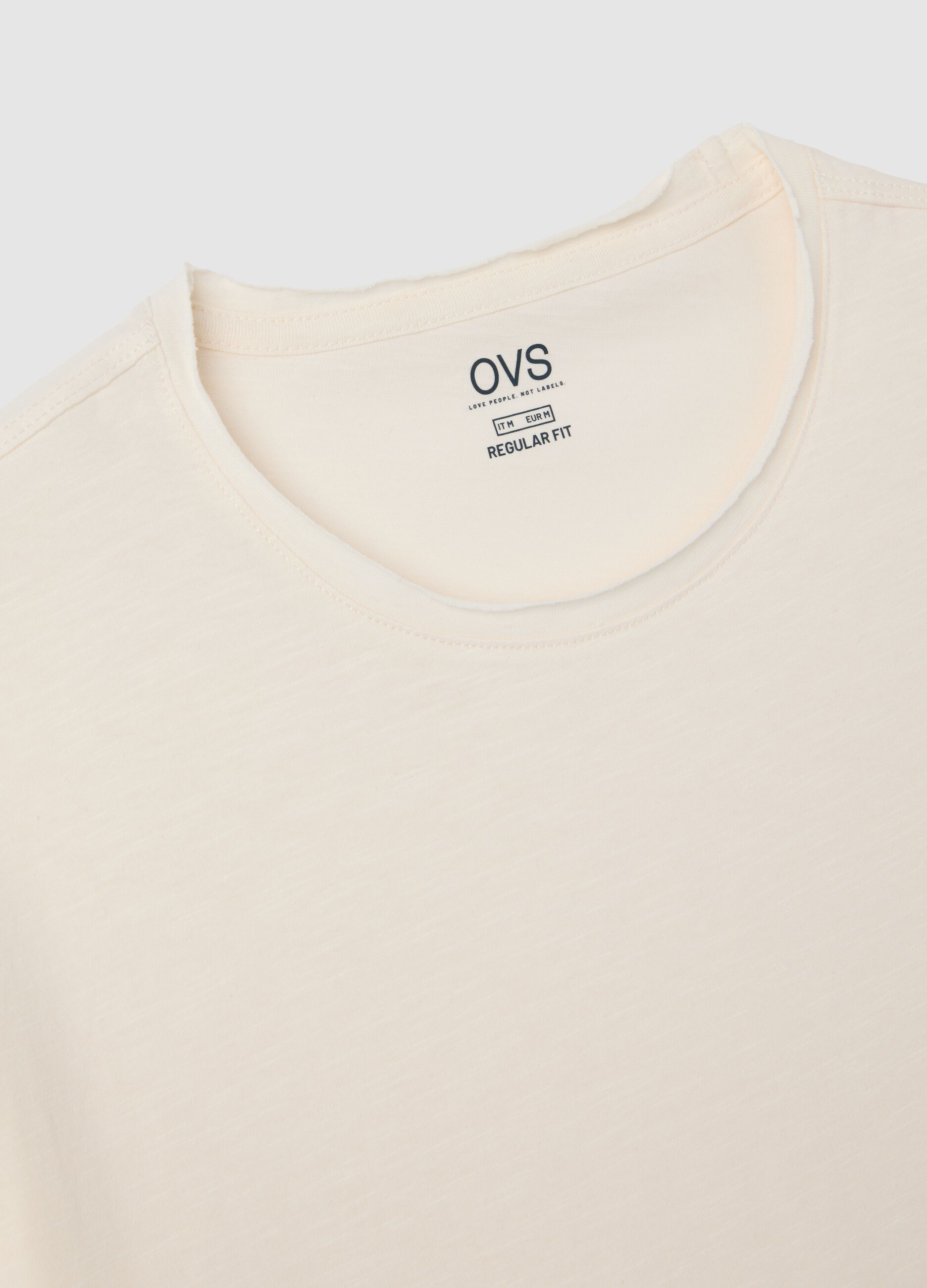 Men's pure cotton white T-shirt regular fit