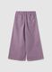 Purple baggy trousers for girls in regular fit cotton blend_1