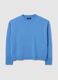 Blue regular fit pure wool sweater_4