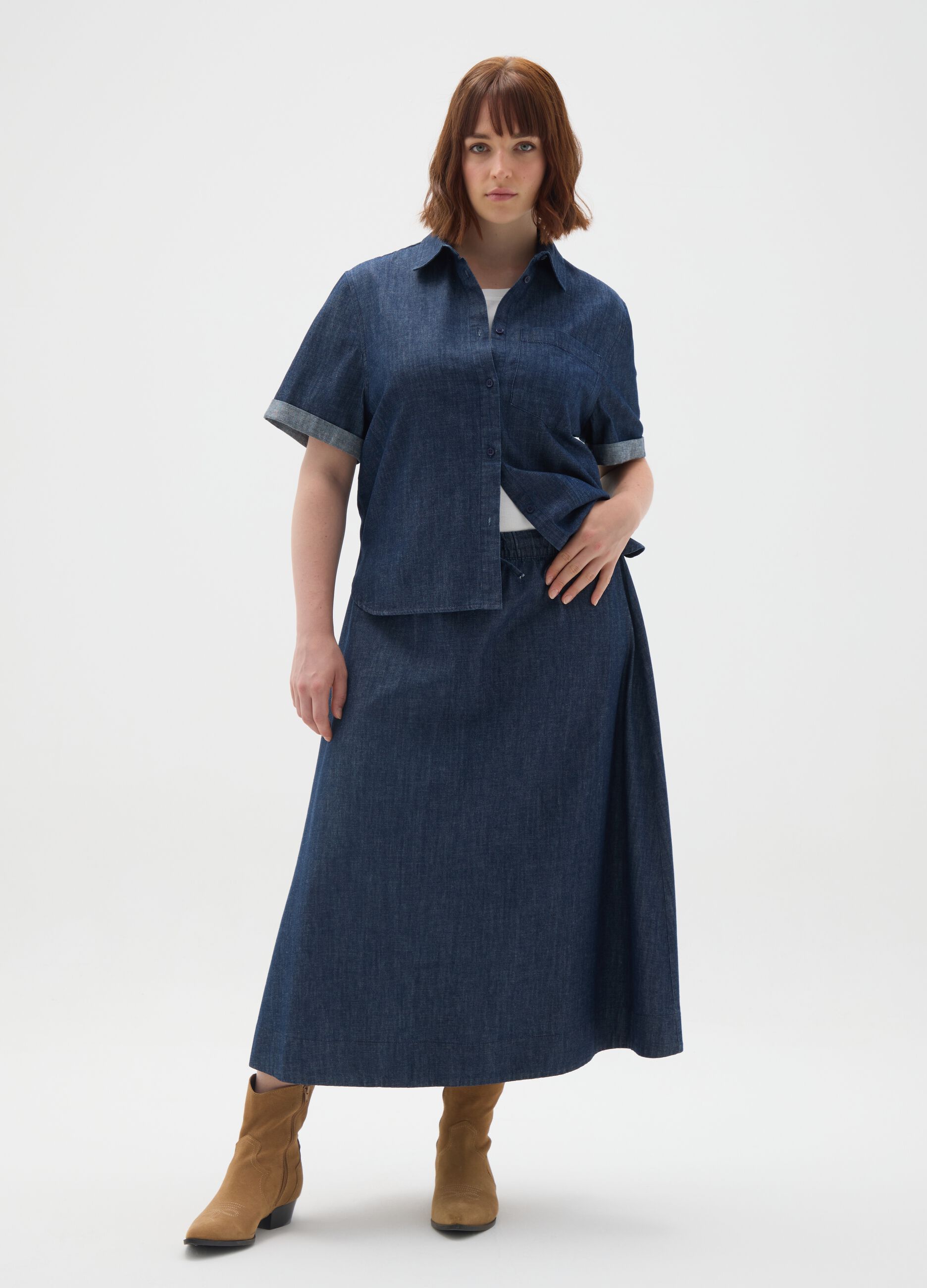Pure Cotton Denim Shirt