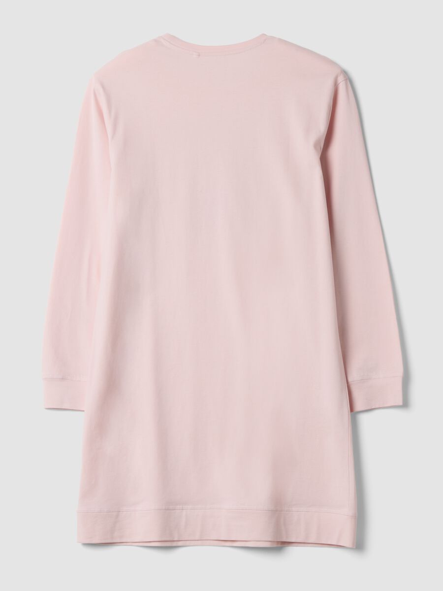Camicia da notte rosa in puro cotone organico girocollo_6