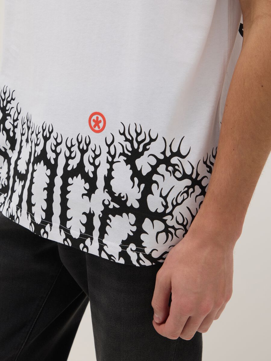 Multicolour pure cotton regular fit t-shirt with graphic_3