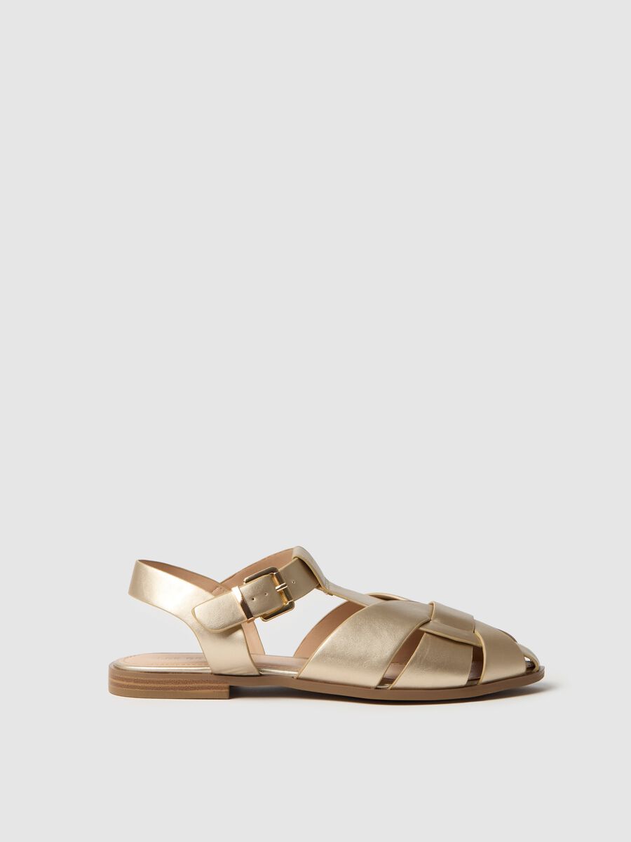 Flat sandals with round toe_1