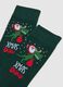 Green Cotton Blend Christmas Socks_2