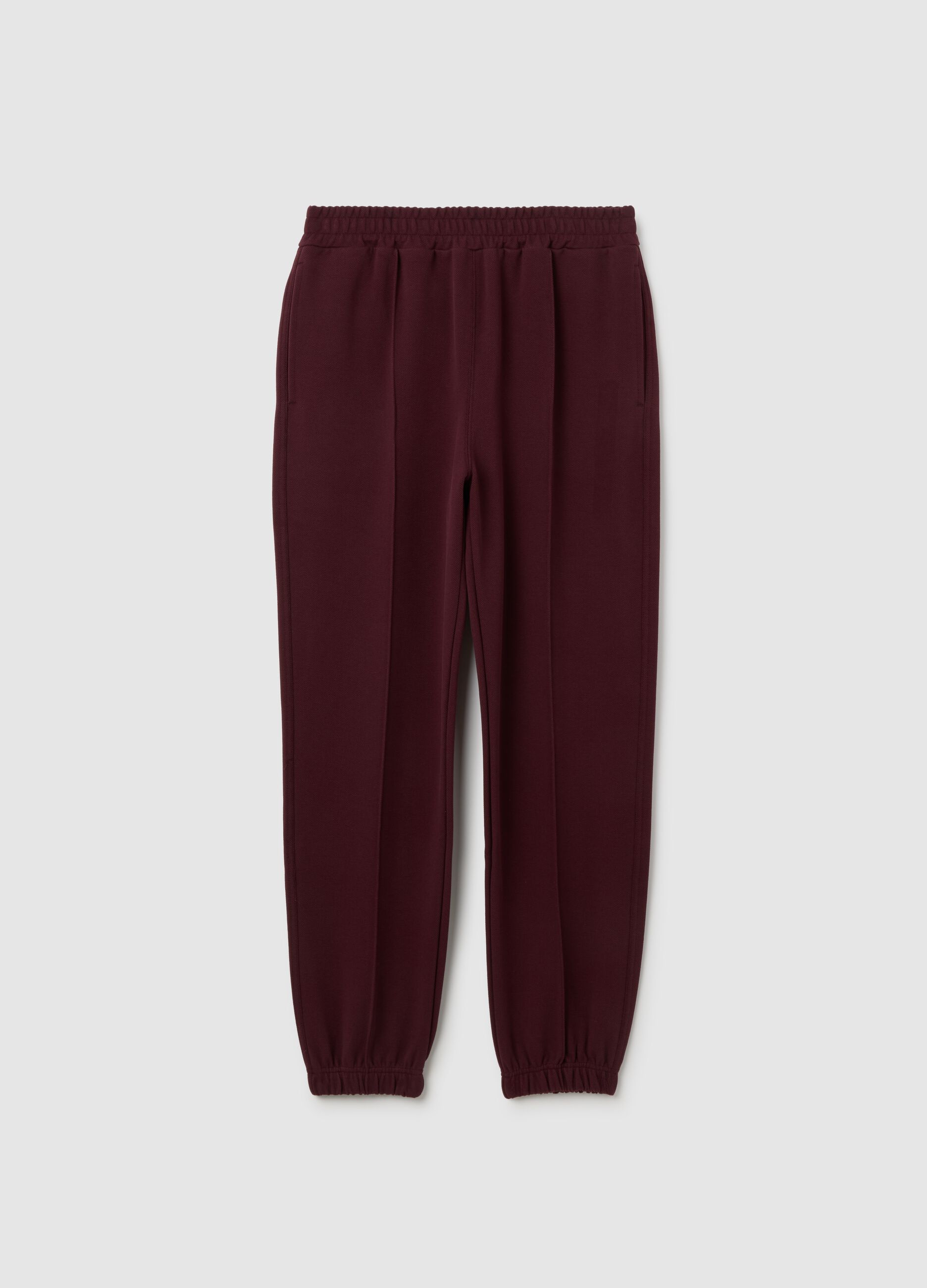 Stretch Brown Piqué Trousers