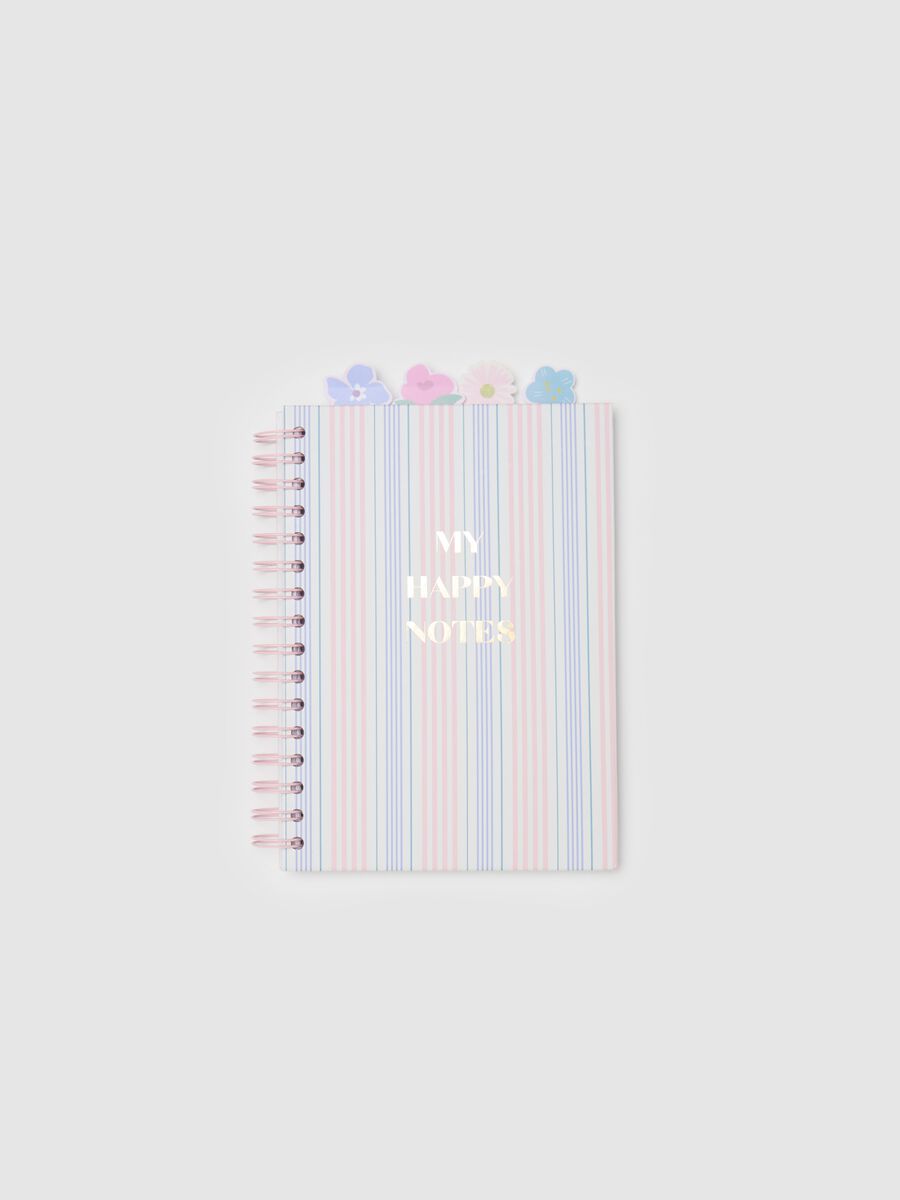 Spiral notepad with striped print_0