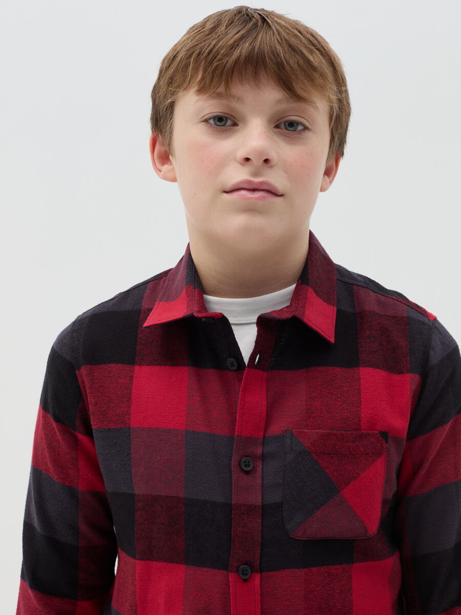 Flannel shirt with check pattern_1