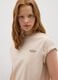 Beige pure cotton T-shirt relaxed fit with emblem_3