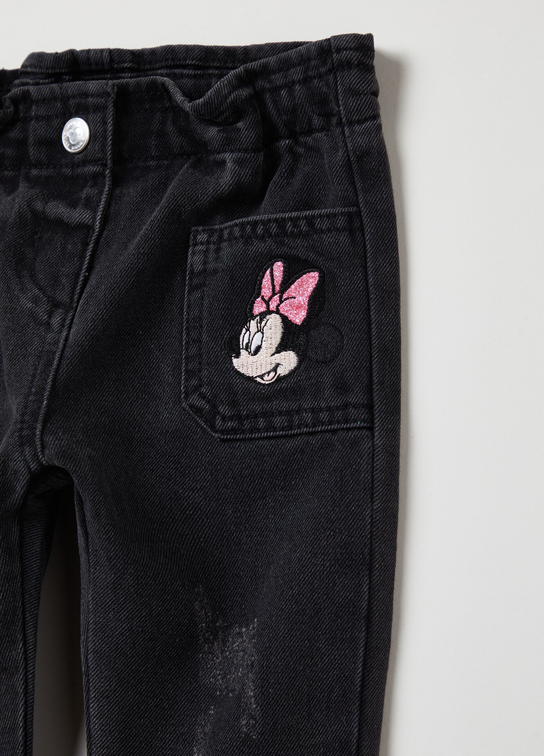 Jeans paper bag con ricamo Minnie_2