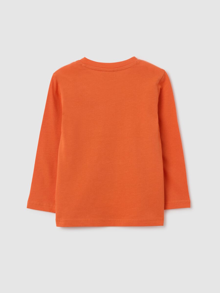 Orange regular fit pure cotton children's jumper_1