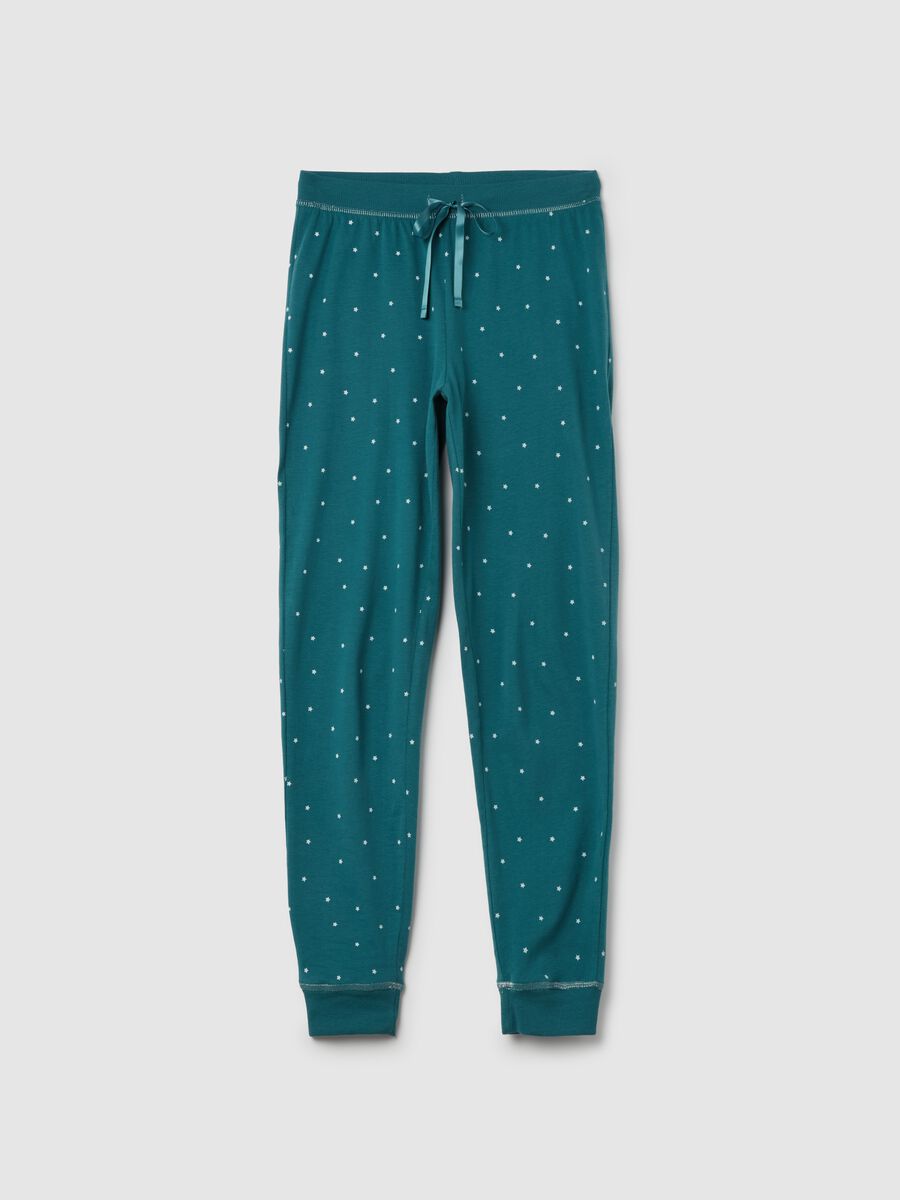 Pantalone pigiama stampa stelline_4