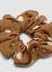Brown polka-dot scrunchie_1