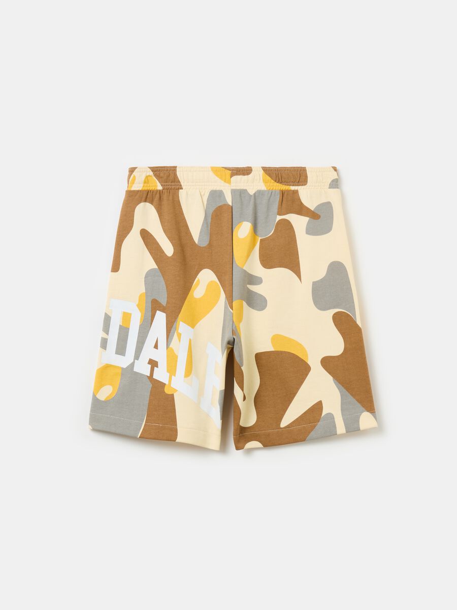 Camouflage Bermuda shorts with logo print_1