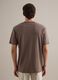 Brown pure cotton regular fit crew-neck T-shirt_2