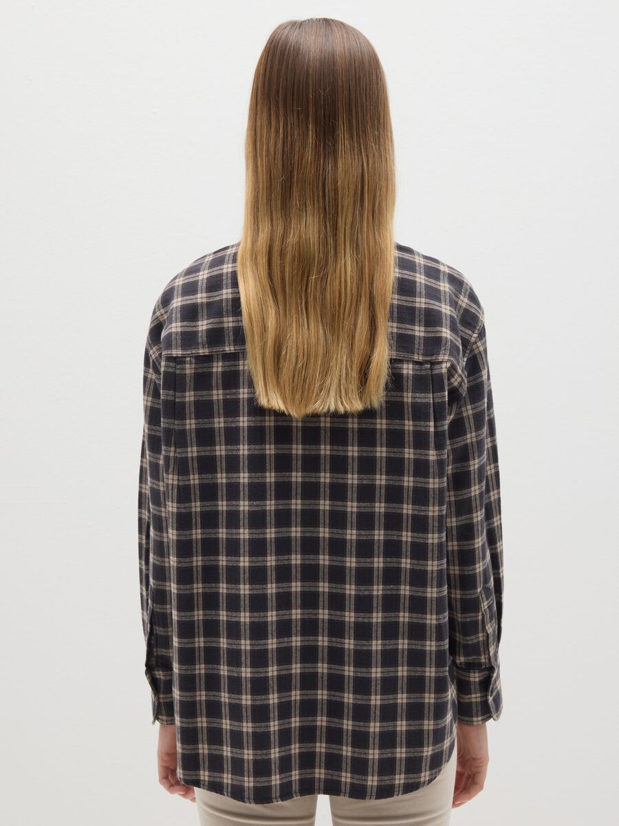 Multicolour check shirt in pure cotton and flannel regular fit_3