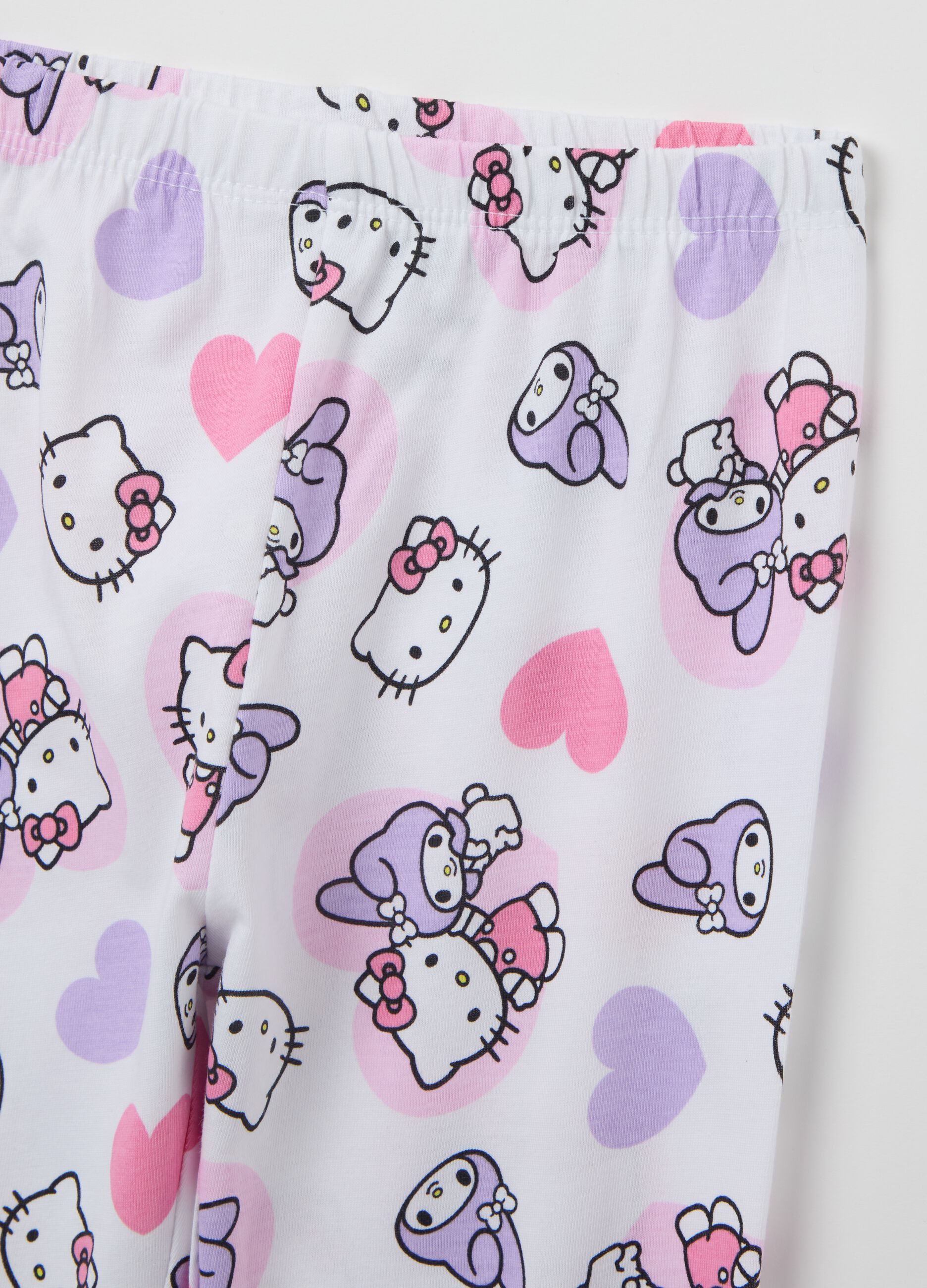 Cotton pyjamas with Hello Kitty and Kuromi print