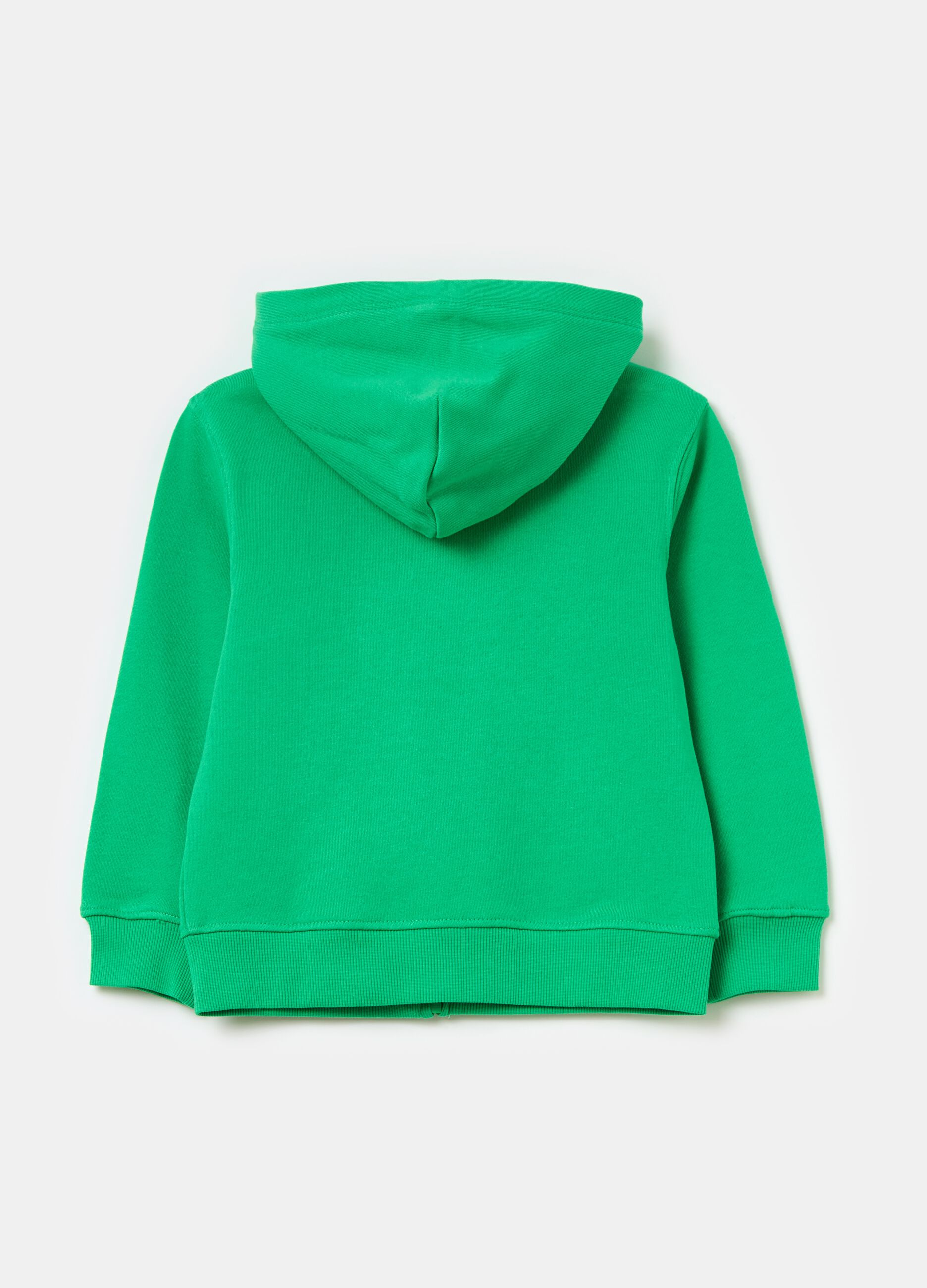 Essential organic cotton full-zip sweatshirt with hood