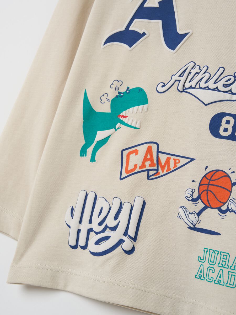 Long-sleeved T-shirt with dinosaur print_2