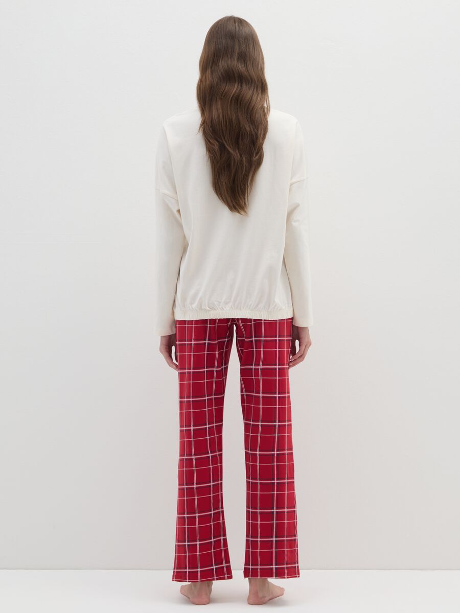 Multicolour plaid Christmas pyjamas in pure cotton regular fit_2