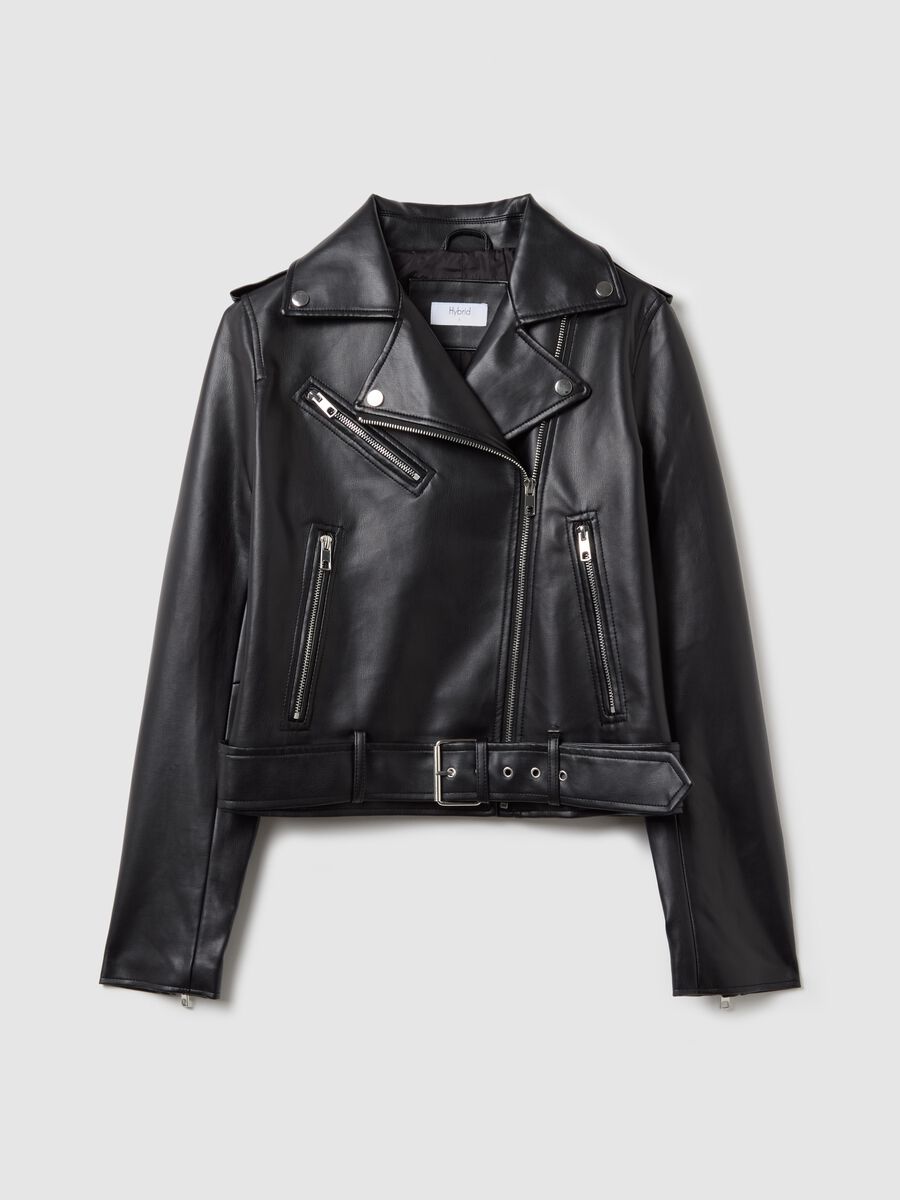 Biker jacket with zip_4