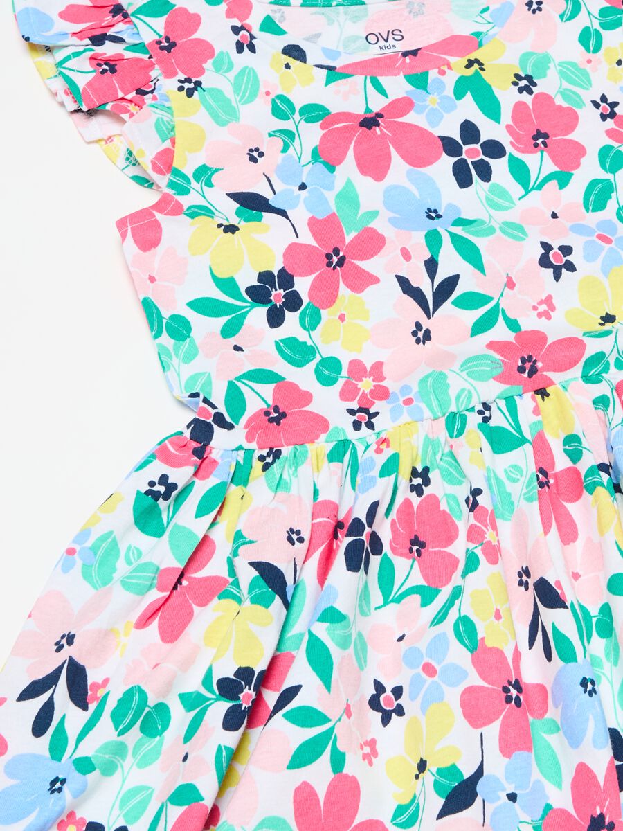 Short floral dress with flounce_2