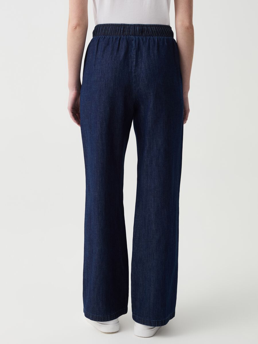 Joggers wide leg effetto denim_2